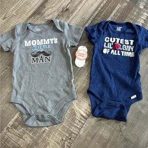 Wonder Nation Gray and Blue Bodysuits